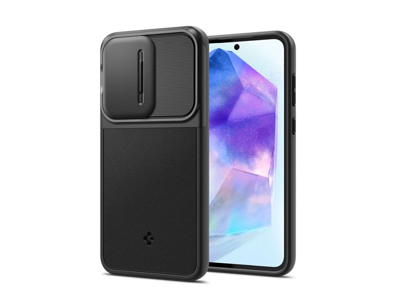 Spigen Optik Armor, crni - Samsung Galaxy A55 (ACS07535)