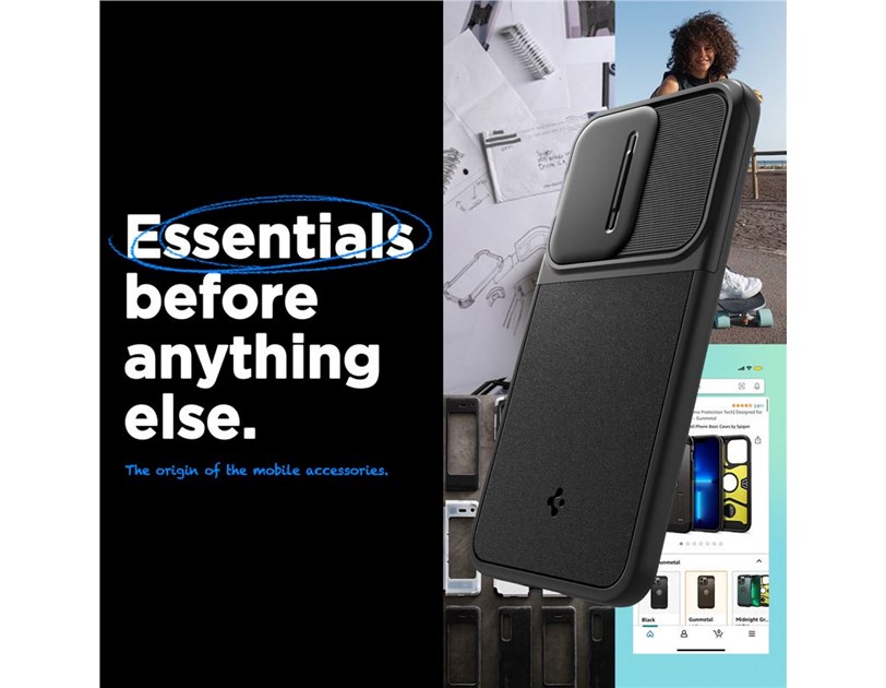 Spigen Optik Armor, crni - Samsung Galaxy A55 (ACS07535)