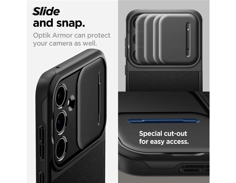 Spigen Optik Armor, crni - Samsung Galaxy A55 (ACS07535)