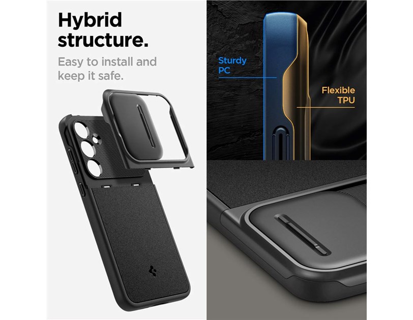 Spigen Optik Armor, crni - Samsung Galaxy A55 (ACS07535)