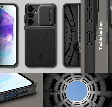 Spigen Optik Armor, crni - Samsung Galaxy A55 (ACS07535)