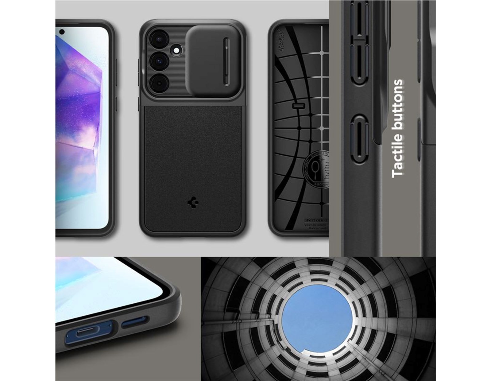 Spigen Optik Armor, crni - Samsung Galaxy A55 (ACS07535)