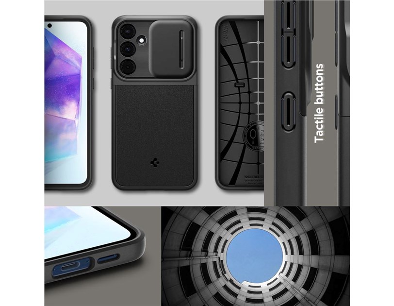 Spigen Optik Armor, crni - Samsung Galaxy A55 (ACS07535)