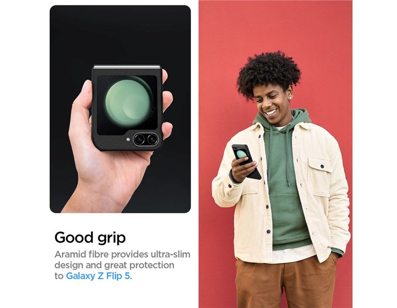 Spigen Air Skin Pro, zaštitna maska za telefon, crna - Samsung Galaxy Z Flip5 (ACS06239)
