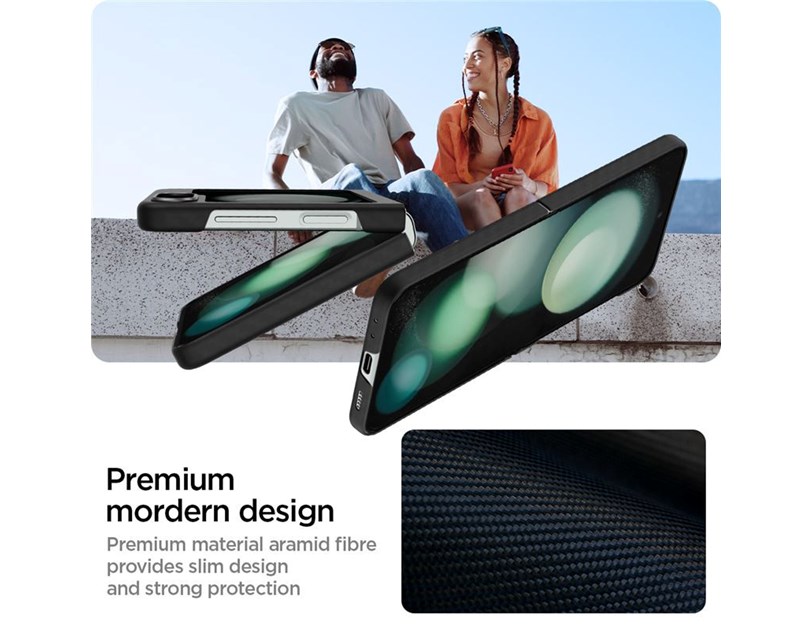 Spigen Air Skin Pro, zaštitna maska za telefon, crna - Samsung Galaxy Z Flip5 (ACS06239)