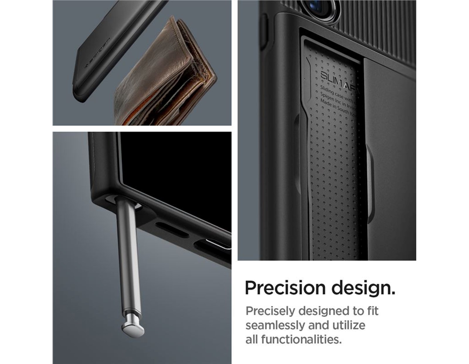 Spigen Slim Armor CS, black zaštitna maska za telefon - Samsung Galaxy S24 Ultra (ACS07306)