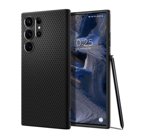 Spigen Liquid Air, zaštitna maska za telefon, crna - Samsung Galaxy S23 Ultra