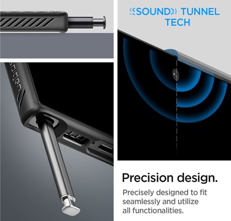 Spigen Liquid Air, zaštitna maska za telefon, crna - Samsung Galaxy S23 Ultra