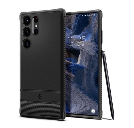 Spigen Rugged Armor, zaštitna maska za mobitel, crna - Samsung Galaxy S23 Ultra