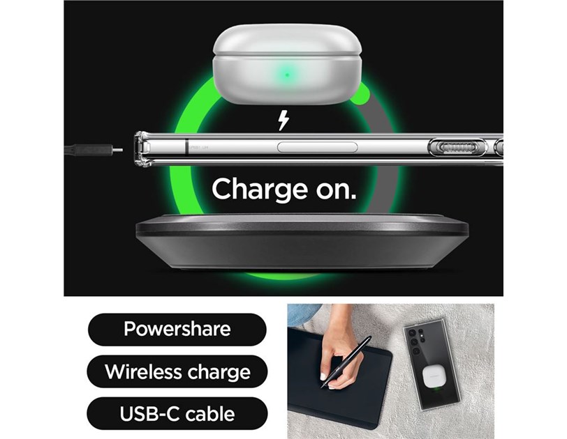 Spigen Ultra Hybrid, zaštitna maska za telefon, prozirna - Samsung Galaxy S23 Ultra