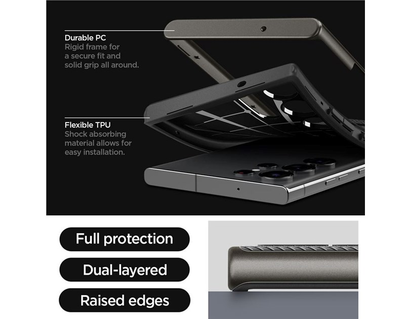 Spigen Neo Hybrid, zaštitna maska za telefon, gunmetal - Samsung Galaxy S23 Ultra (ACS05627)
