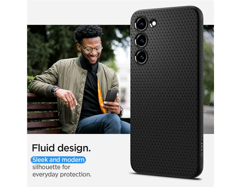 Spigen Liquid Air, zaštitna maska za telefon, crna - Samsung Galaxy S23+
