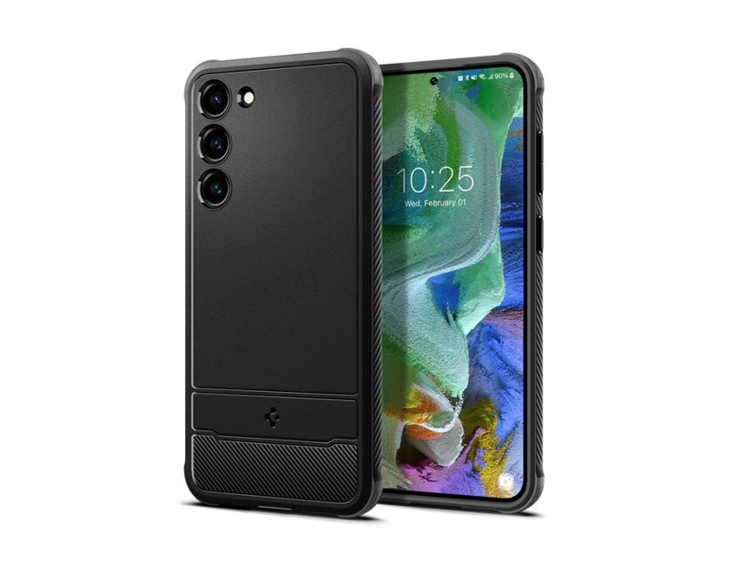 Spigen Rugged Armor, zaštitna maska za telefon, crna - Samsung Galaxy S23+