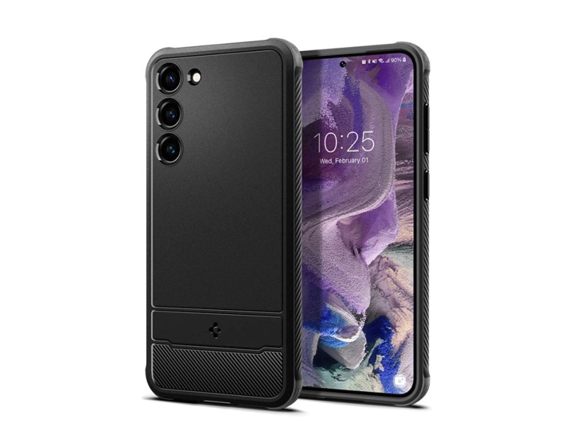 Spigen Rugged Armor, zaštitna maska za telefon, crna - Samsung Galaxy S23 (ACS05711) 