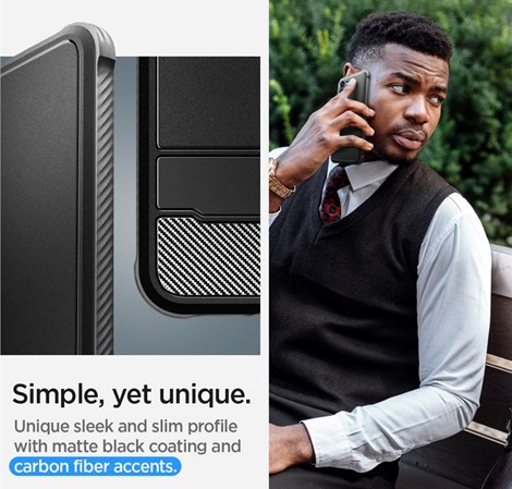 Spigen Rugged Armor, zaštitna maska za telefon, crna - Samsung Galaxy S23 (ACS05711) 