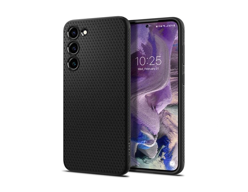 Spigen Liquid Air, zaštitna maska za telefon, crna - Samsung Galaxy S23 (ACS05712)
