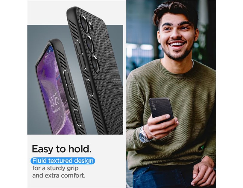 Spigen Liquid Air, zaštitna maska za telefon, crna - Samsung Galaxy S23 (ACS05712)
