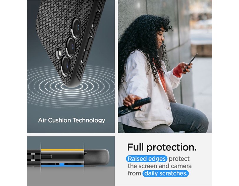 Spigen Liquid Air, zaštitna maska za telefon, crna - Samsung Galaxy S23 (ACS05712)