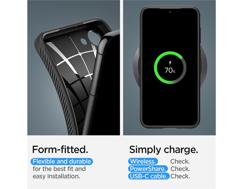 Spigen Liquid Air, zaštitna maska za telefon, crna - Samsung Galaxy S23 (ACS05712)