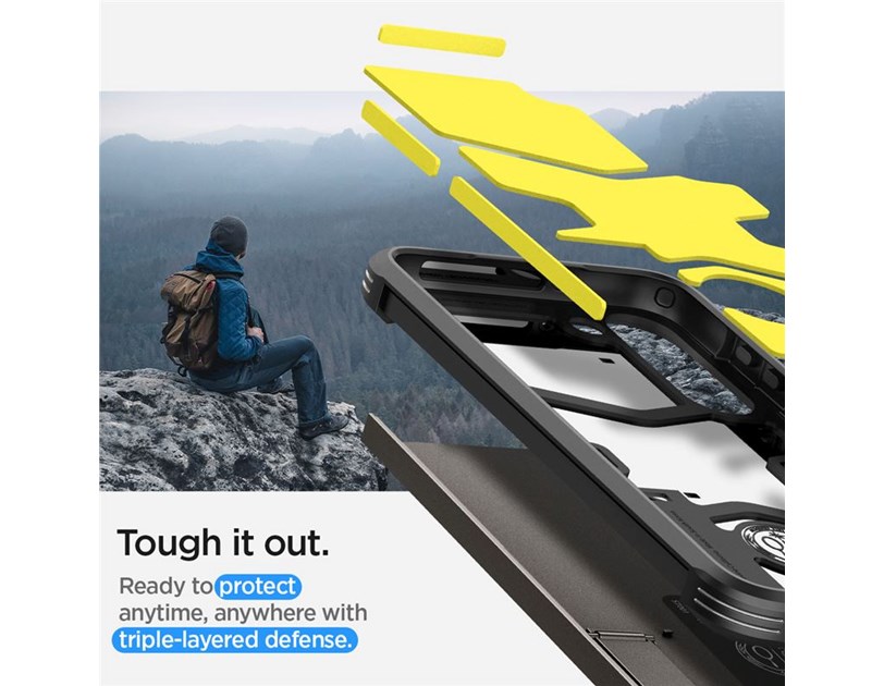 Spigen Tough Armor, zaštitna maska za telefon, gunmetal - Samsung Galaxy S23 (ACS05719)