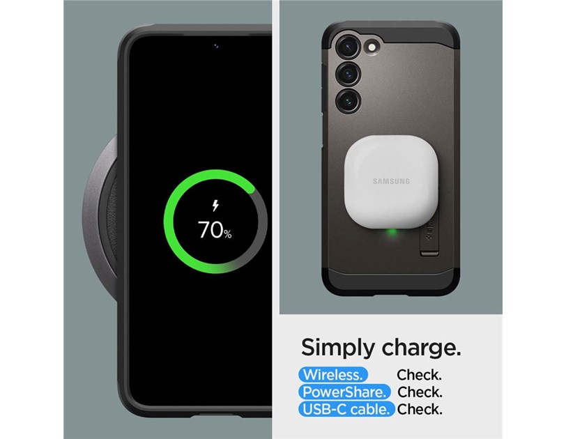 Spigen Tough Armor, zaštitna maska za telefon, gunmetal - Samsung Galaxy S23 (ACS05719)
