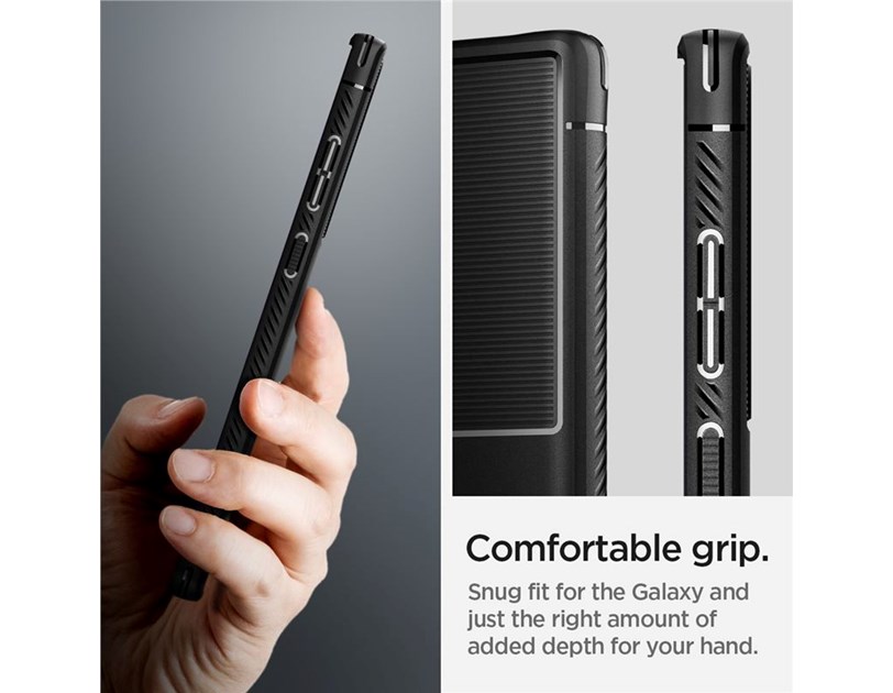 Spigen Rugged Armor, zaštitna maska za telefon, mat crna - Samsung Galaxy S22 Ultra (ACS03914)