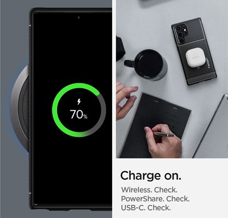 Spigen Rugged Armor, zaštitna maska za telefon, mat crna - Samsung Galaxy S22 Ultra (ACS03914)