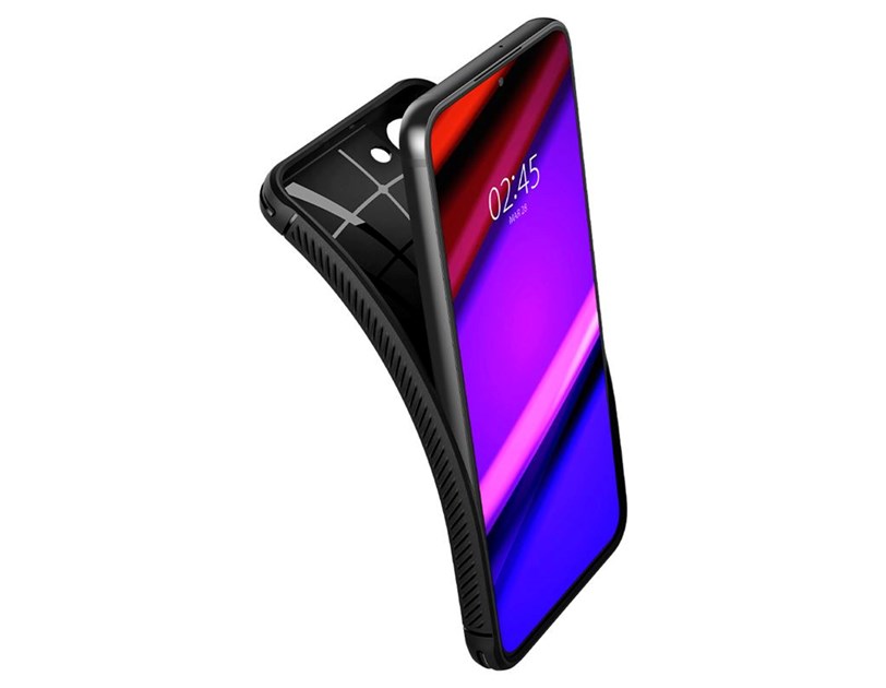 Spigen Rugged Armor, zaštitna maska za telefon, mat crna - Samsung Galaxy S22