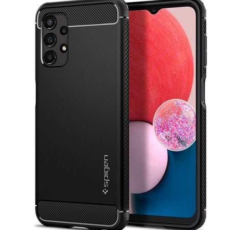 Spigen Rugged Armor, zaštitna maska za telefon, mat crna - Samsung Galaxy S22