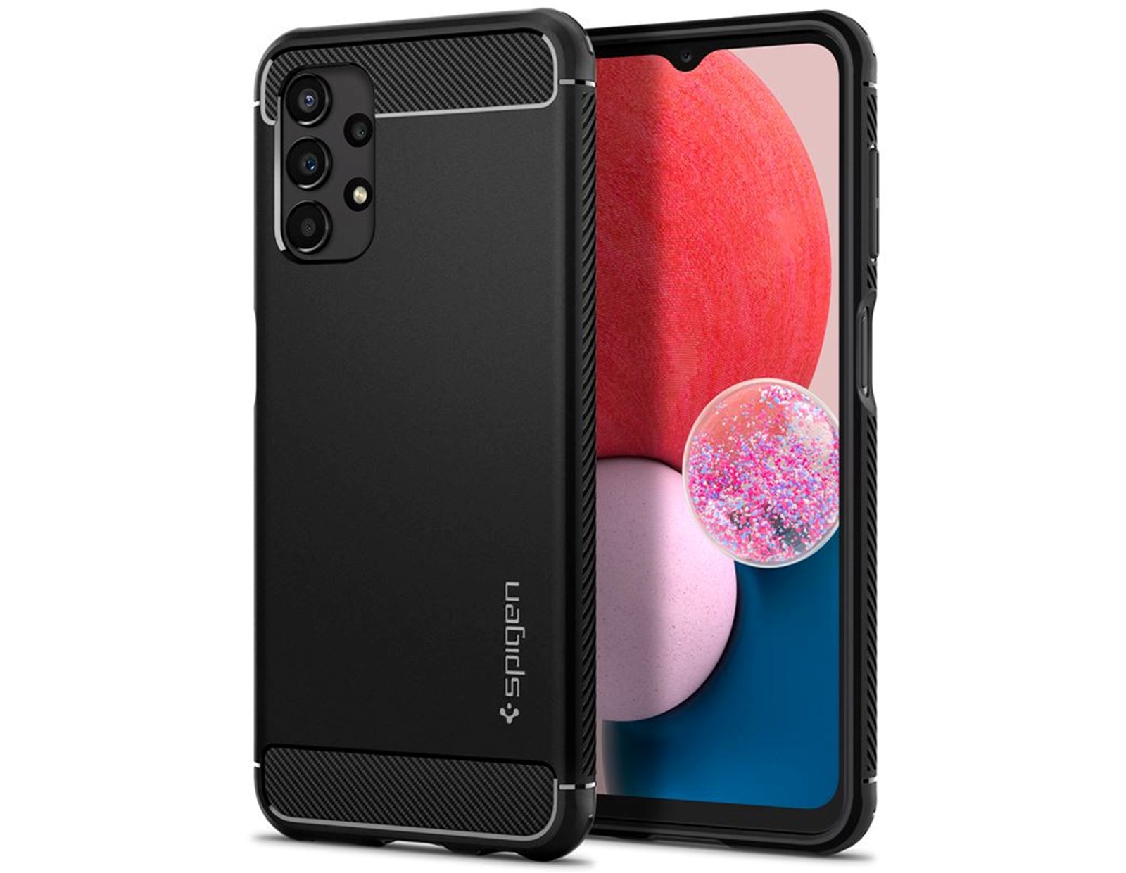 Spigen Rugged Armor, zaštitna maska za telefon, mat crna - Samsung Galaxy S22