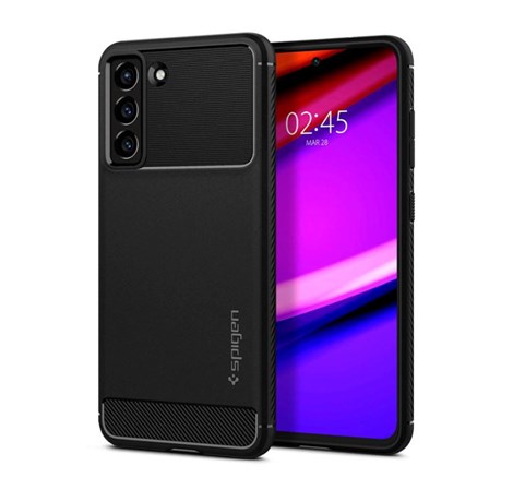 Spigen Rugged Armor, zaštitna maska za telefon, crna - Samsung Galaxy S21 FE 5G