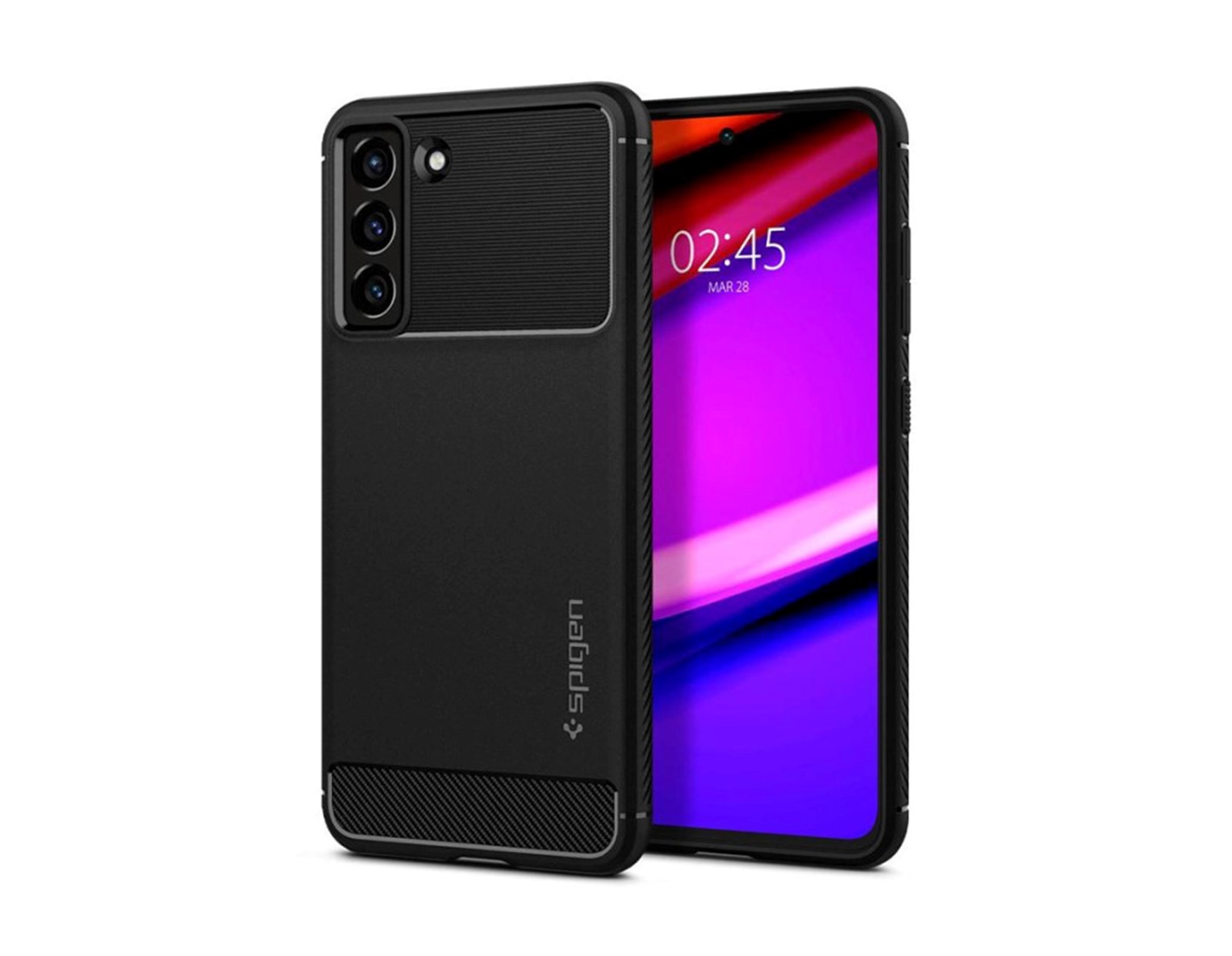 Spigen Rugged Armor, zaštitna maska za telefon, crna - Samsung Galaxy S21 FE 5G