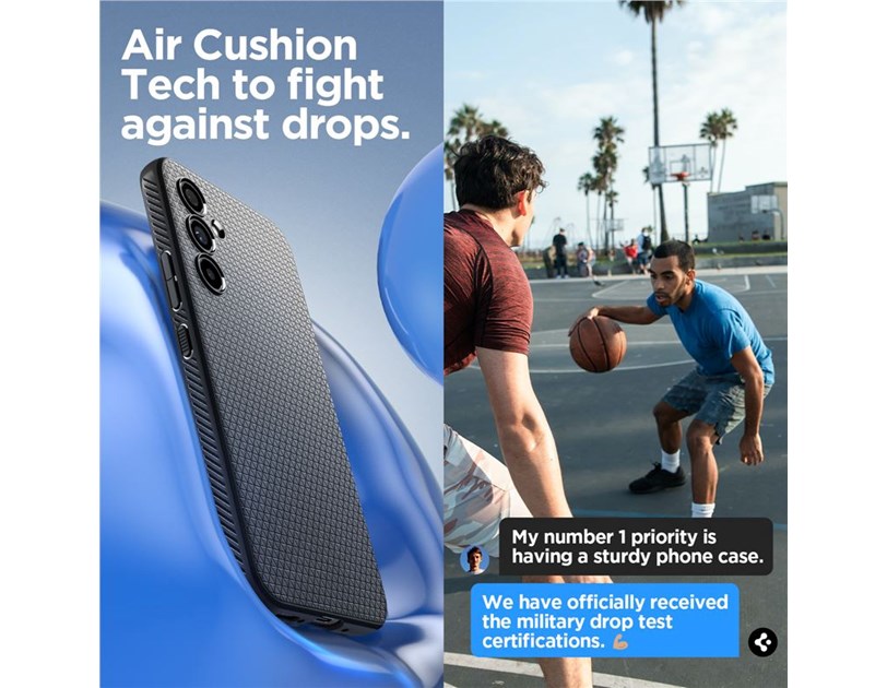 Spigen Liquid Air, zaštitna maska za telefon, crna - Samsung Galaxy A54 5G (ACS05885)
