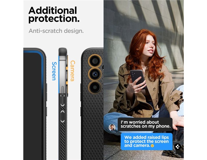 Spigen Liquid Air, zaštitna maska za telefon, crna - Samsung Galaxy A54 5G (ACS05885)