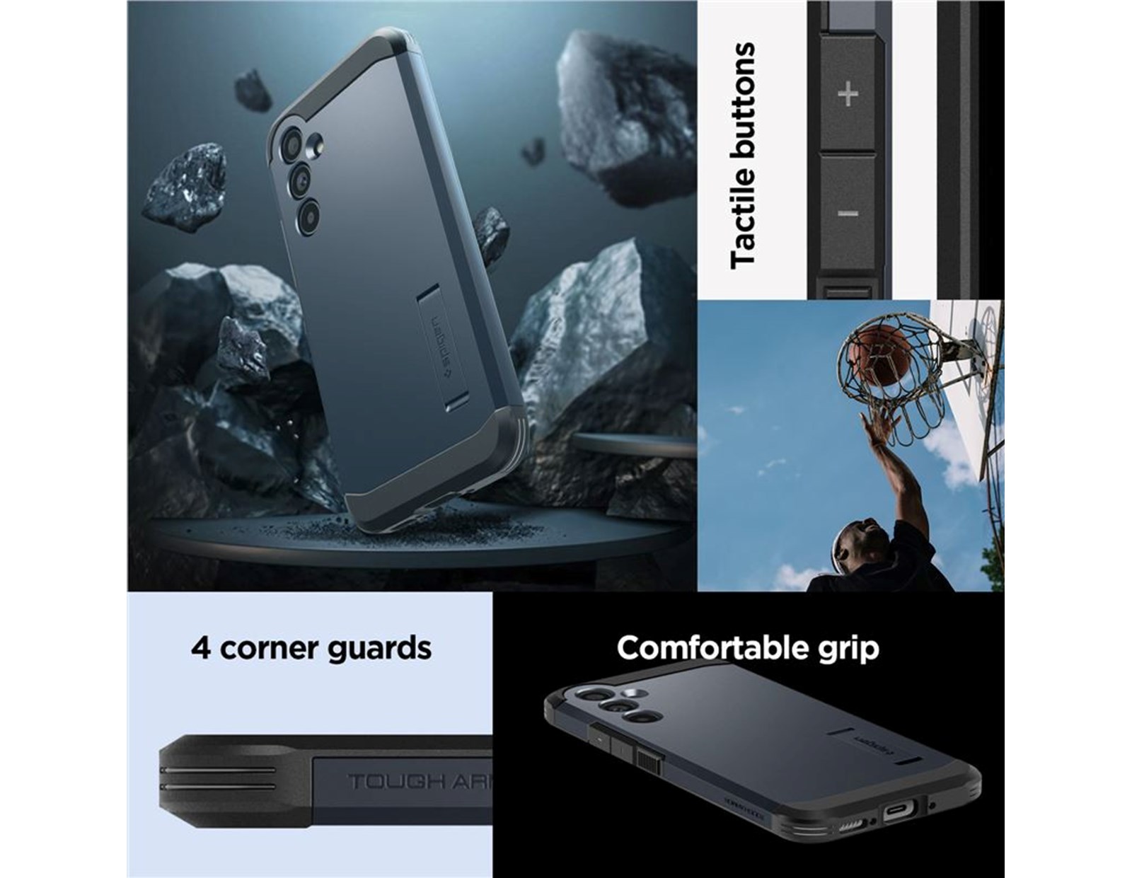 Spigen Tough Armor, zaštitna maska za telefon, metal slate - Samsung Galaxy A54 5G (ACS05884)