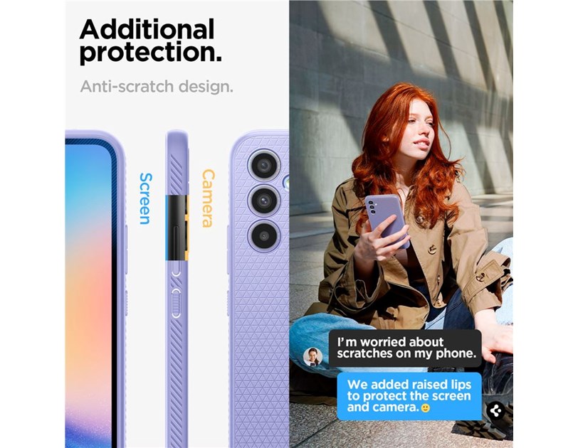 Spigen Liquid Air, zaštitna maska za telefon, ljubičasta - Samsung Galaxy A34 5G (ACS06104)