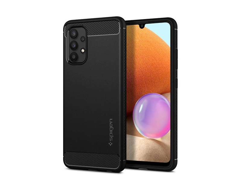 Spigen Rugged Armor, zaštitna maska za telefon, crna - Galaxy A32 (LTE)