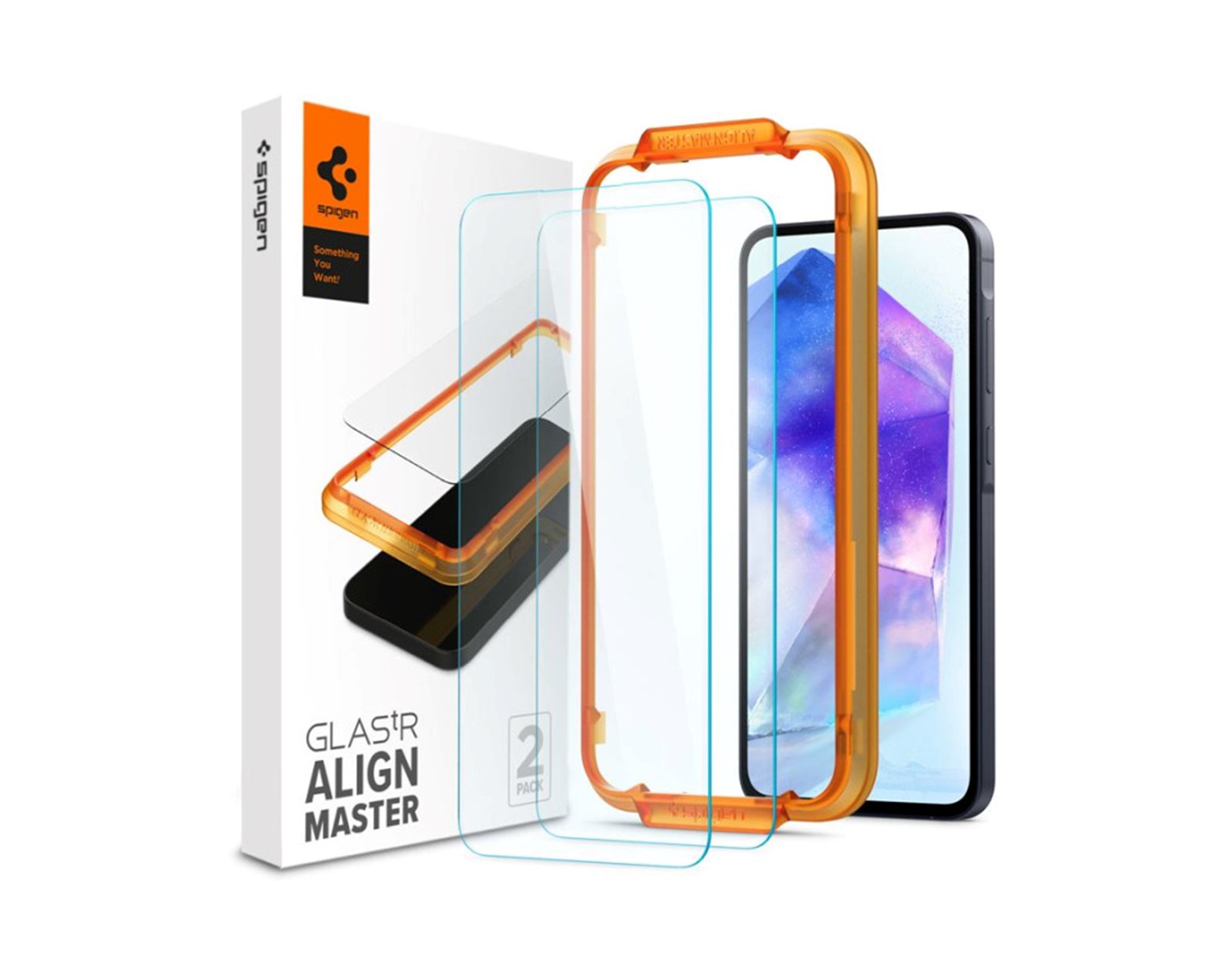 Spigen Glass tR AlignMaster 2 Pack - Samsung Galaxy A55