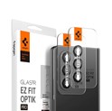 Spigen Glass tR EZ Fit Optik Pro, zaštitno staklo za kameru, 2 kom + okvir za instalaciju, crno - Samsung Galaxy Z Fold5 (AGL06524)