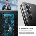 Spigen Glass tR EZ Fit Optik Pro, zaštitno staklo za kameru, 2 kom + okvir za instalaciju, crno - Samsung Galaxy Z Fold5 (AGL06524)