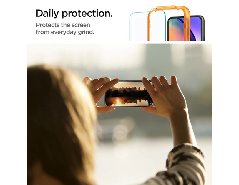 Spigen Glass Align Master Clear, zaštitno staklo za ekran telefona, 2 kom + okvir za instalaciju - Samsung Galaxy A54 5G (AGL05966) 