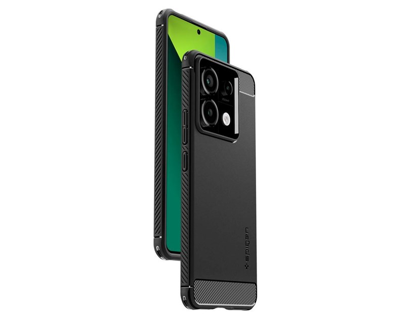 Spigen Rugged Armor, matte black - Xiaomi Redmi Note 13 Pro 5G / POCO X6 5G