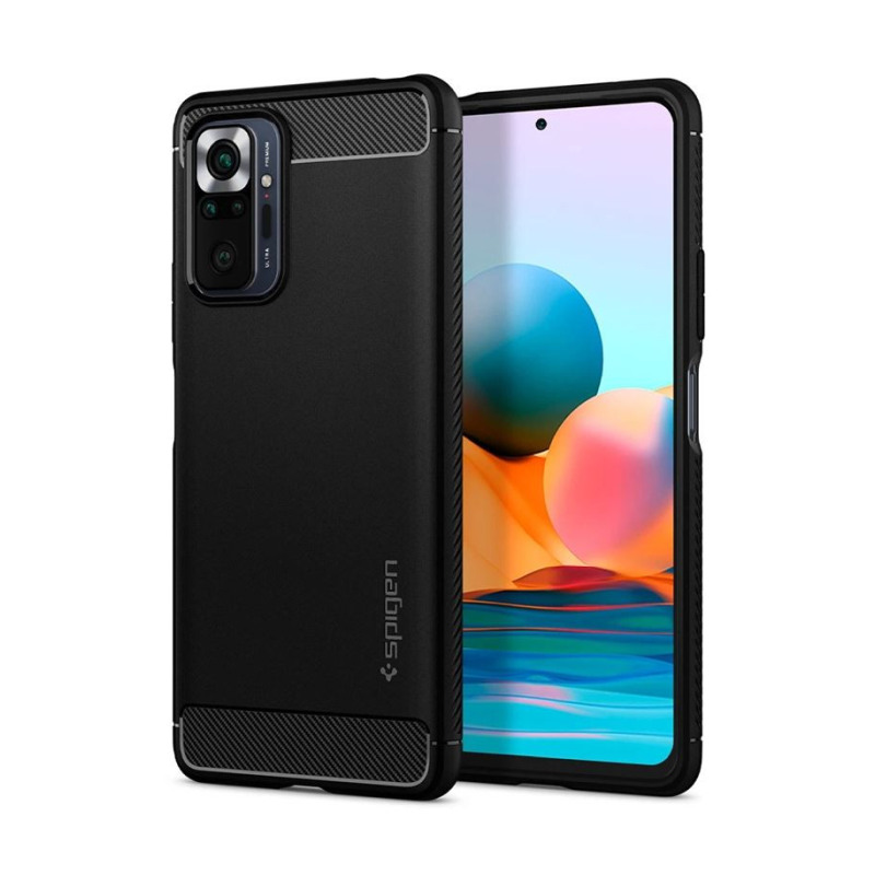 Spigen Rugged Armor, zaštitna maska za telefon, crna - Xiaomi Redmi Note 10 Pro...