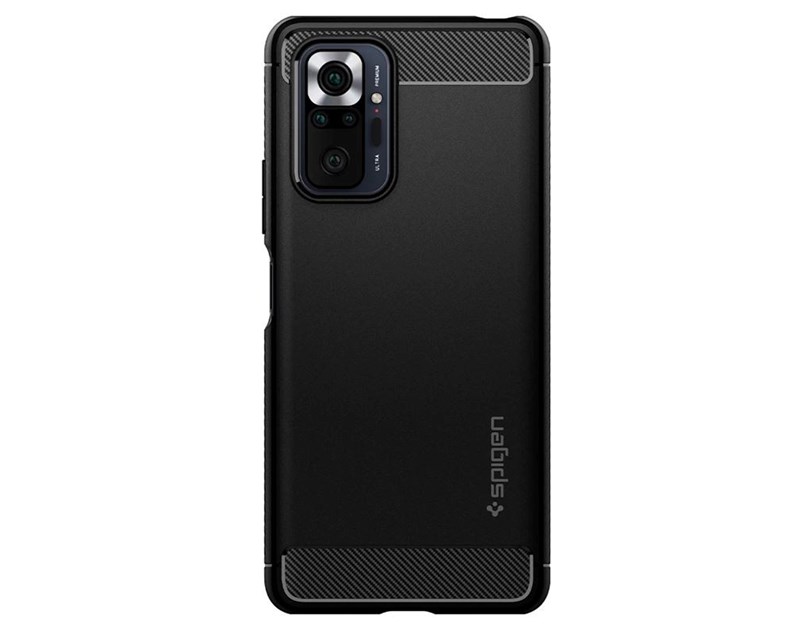 Spigen Rugged Armor, zaštitna maska za telefon, crna - Xiaomi Redmi Note 10 Pro/Max