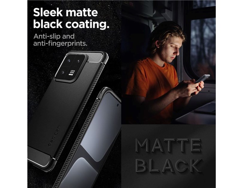 Spigen Rugged Armor, zaštitna maska za telefon, crna - Xiaomi 13 Pro (ACS05325)