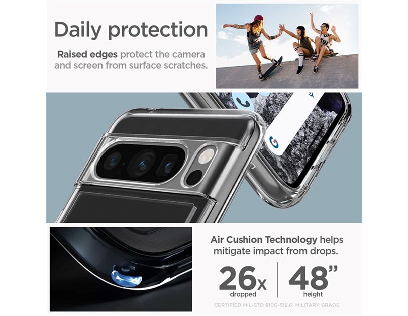 Spigen Ultra Hybrid, zaštitna maska za telefon, prozirna - Google Pixel 8 Pro (ACS06315)