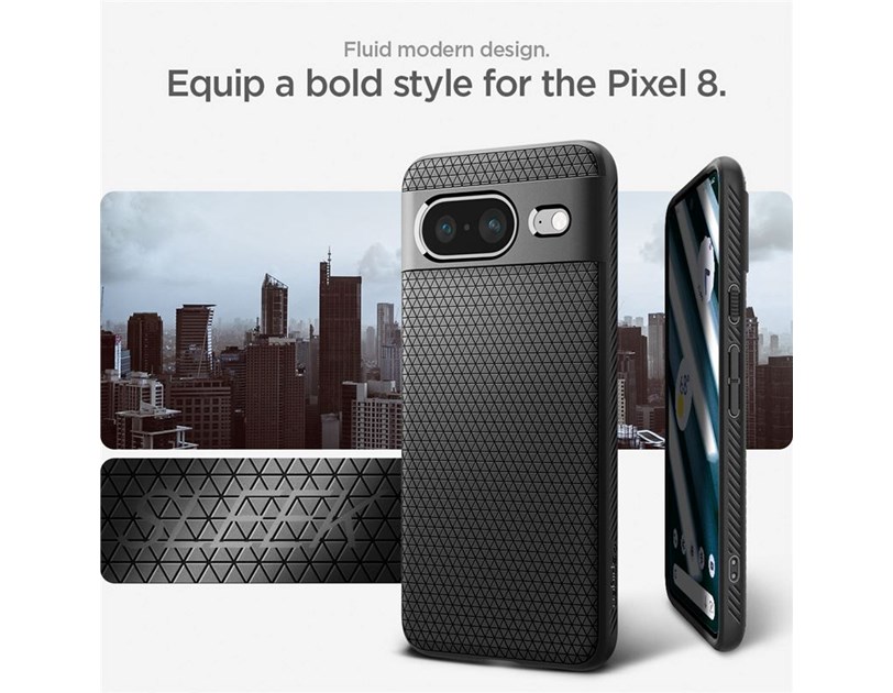 Spigen Liquid Air, zaštitna maska za telefon, mat crna - Google Pixel 8 (ACS06274)