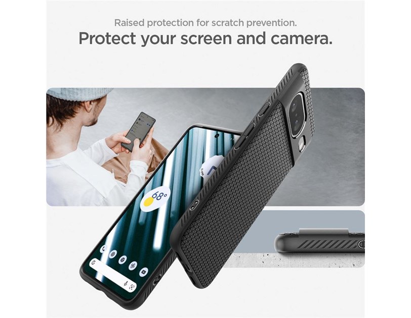 Spigen Liquid Air, zaštitna maska za telefon, mat crna - Google Pixel 8 (ACS06274)