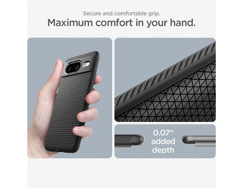 Spigen Liquid Air, zaštitna maska za telefon, mat crna - Google Pixel 8 (ACS06274)