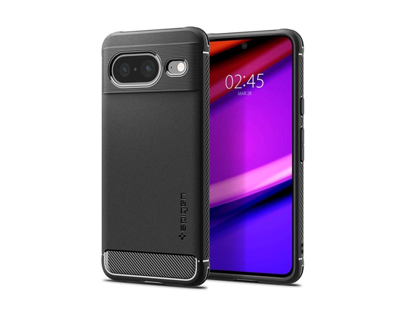 Spigen Rugged Armor, zaštitna maska za telefon, mat crna - Google Pixel 8 (ACS06277)